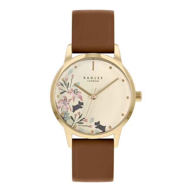 Radley Brown Leather Flower Face Watch
