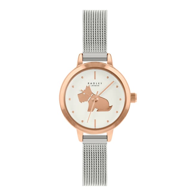 Radley Silver Gold Dog Face Dial Watch