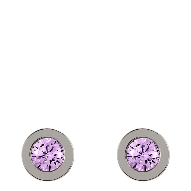 Radley Silver Circle Pink Gem Earrings