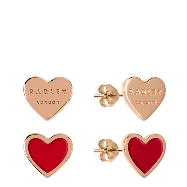Radley Love Gold Heart Stud Earrings Set