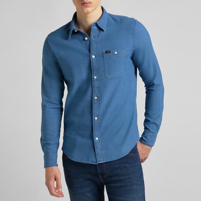 Lee Jeans Blue Leesure Regular Fit Denim Shirt