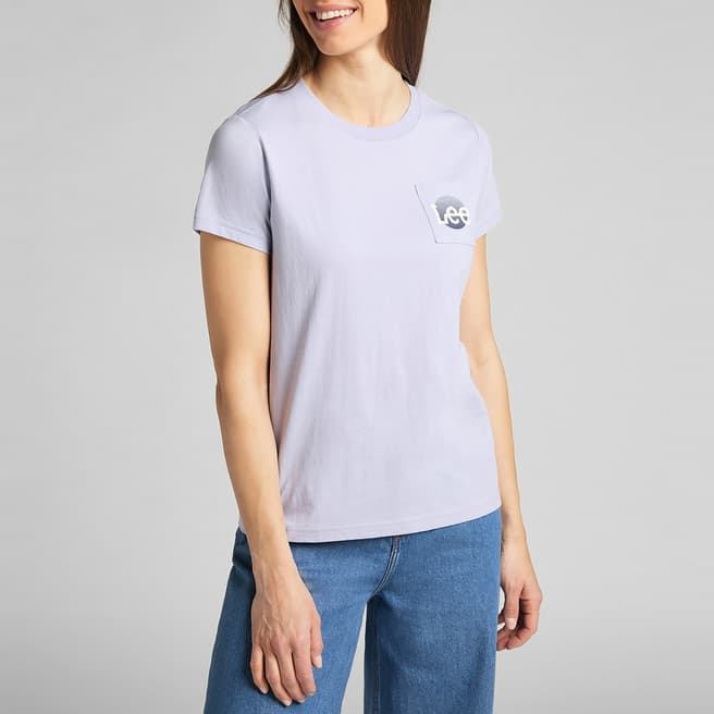 Lee Jeans Lilac Pocket Cotton T-Shirt