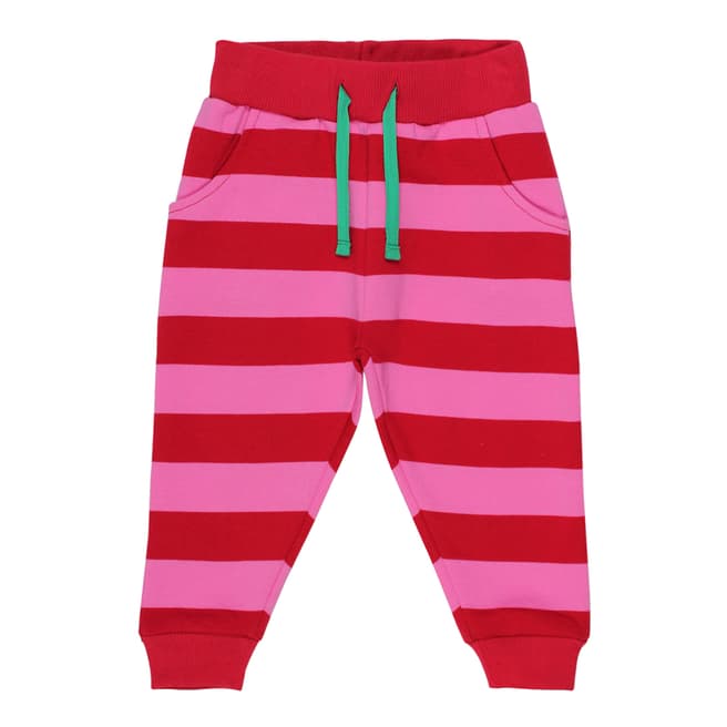 Toby Tiger Red/Pink Organic Striped Joggers