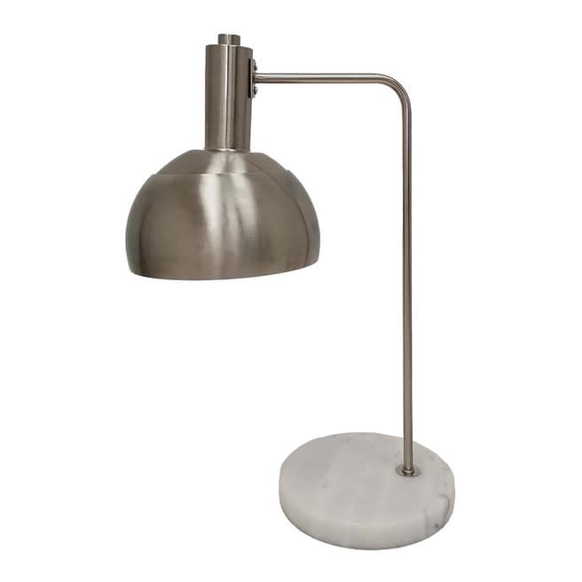 Hill Interiors Marble And Silver Industrial Adjustable Desk Lamp