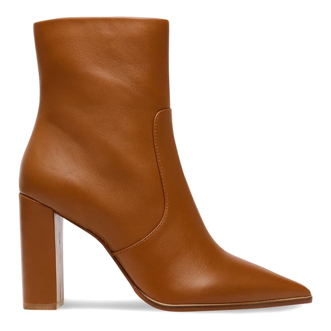 Steve Madden Cognac Leather Negotiate Ankle Boots