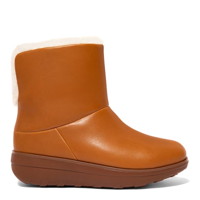FitFlop Tan Mukluk III Leather Ankle Boots