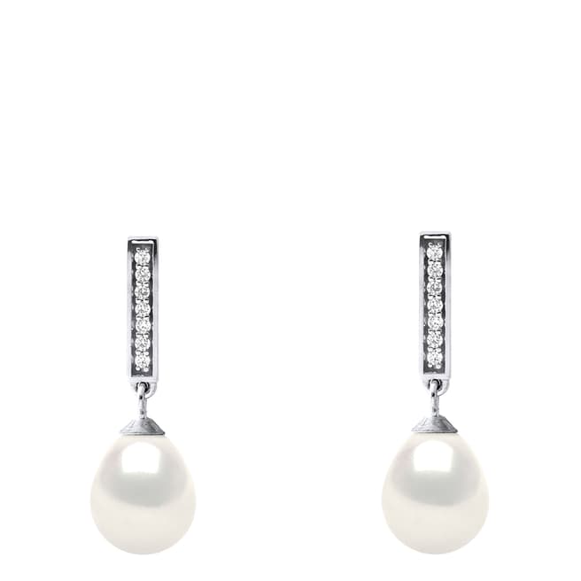 Ateliers Saint Germain Natural White Freshwater Diamond Pearl Drop Earrings