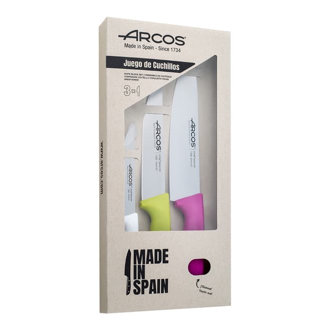 Arcos 3 Piece White Niza Kitchen Knife Set