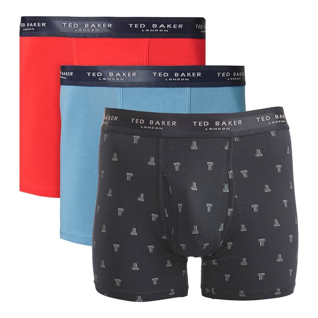 Ted Baker Multi 3-Pack Cotton Fashion Boxer Brief