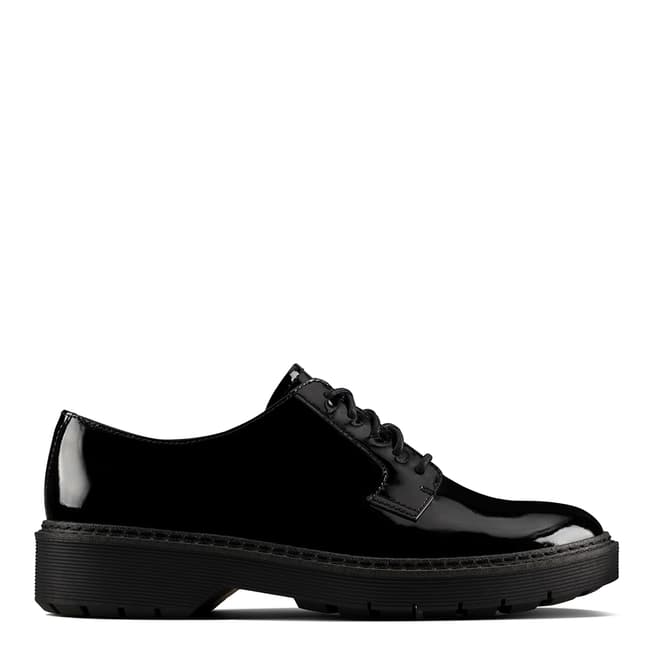 Clarks Black Patent Witcombe Lace Shoes