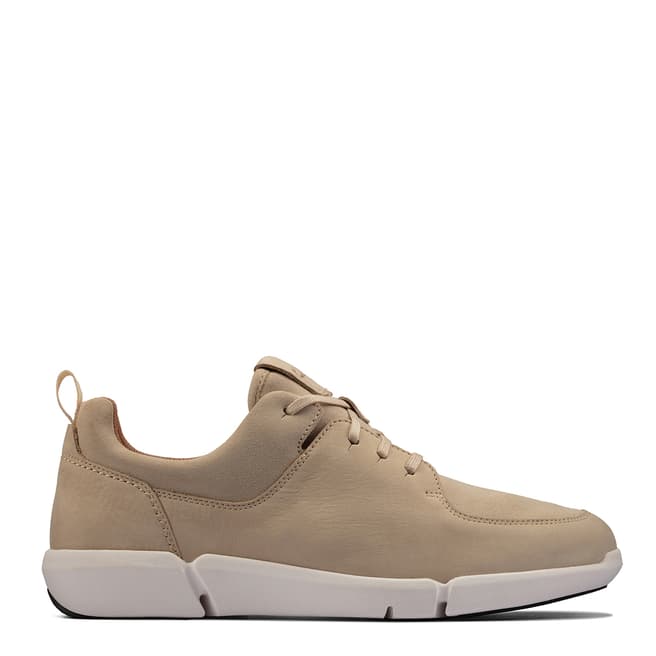 Clarks Taupe Leather TriStellar Go Casual Shoes