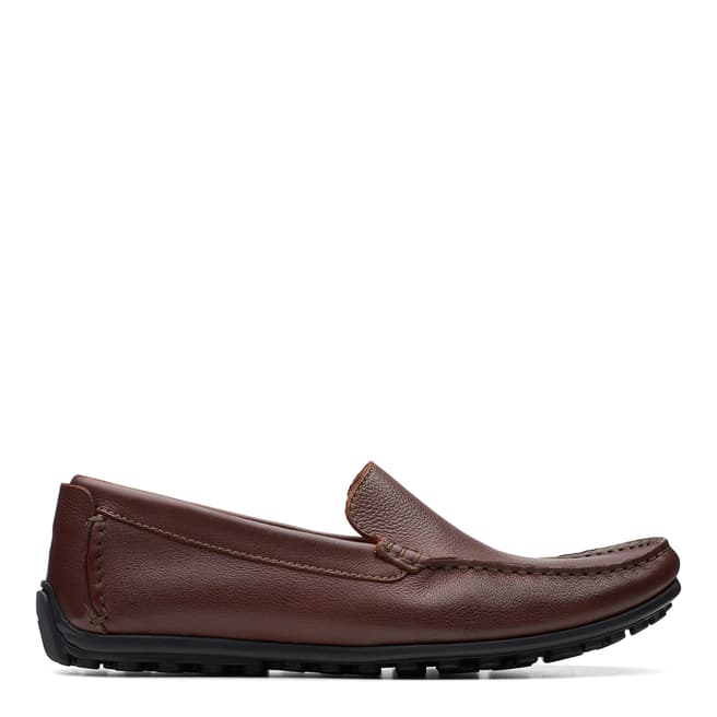 Clarks Cognac Leather Hamilton Free Loafers