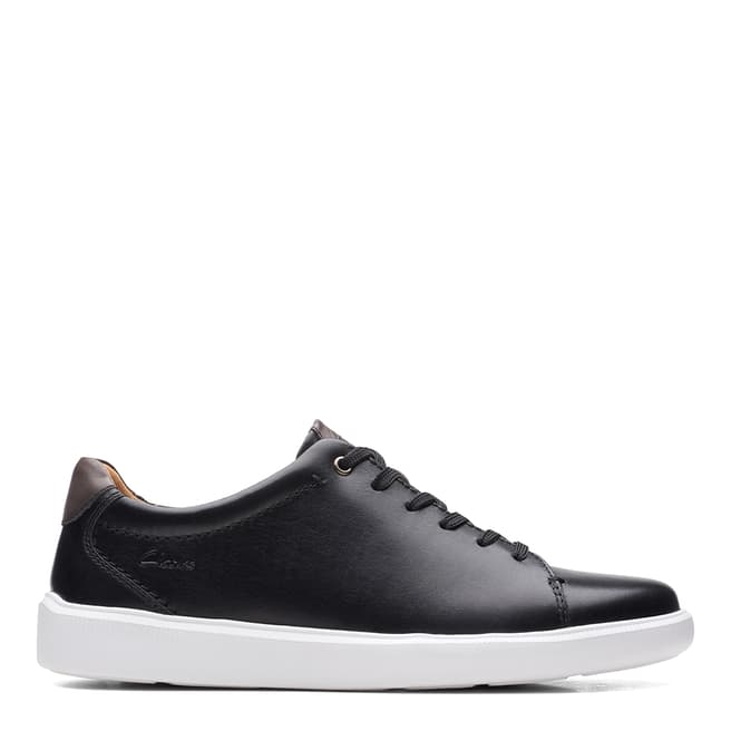 Clarks Black Leather Cambro Low Sneakers
