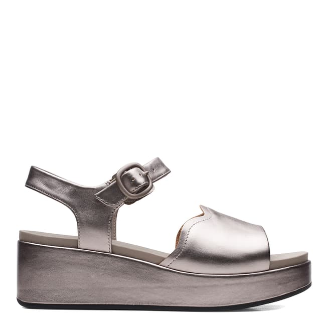 Clarks Pewter Metallic Kimmei Way Sandals