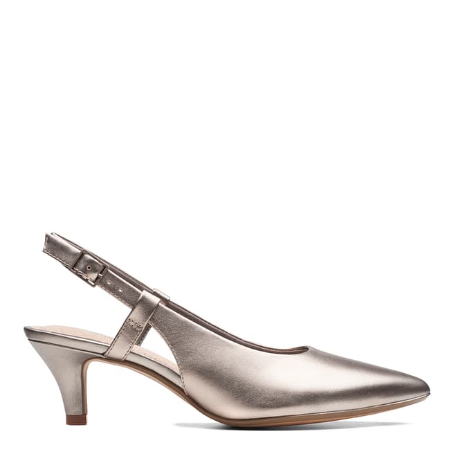 Clarks Pewter Metallic Linvale Loop Court Shoes