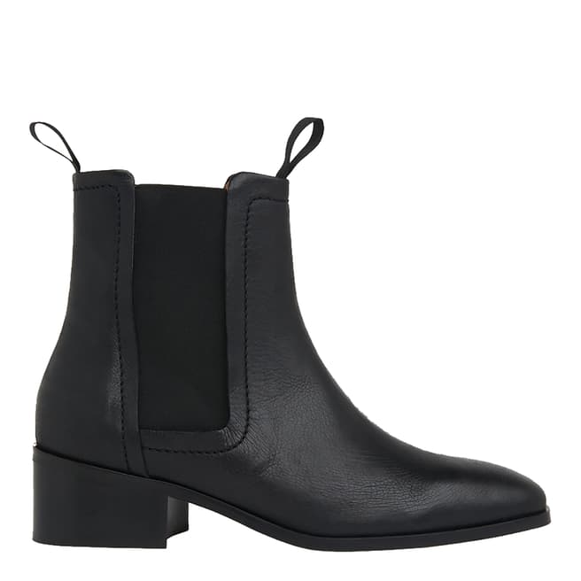 WHISTLES Black Fernbrook Leather Chelsea Boot