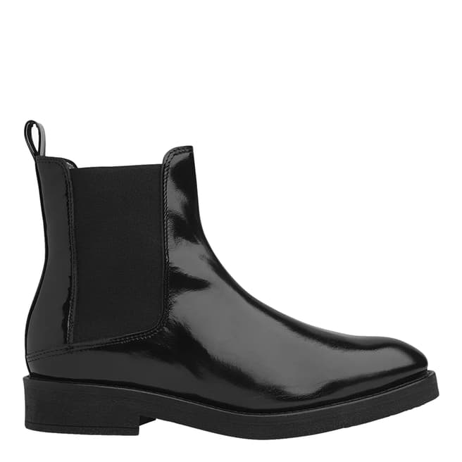 WHISTLES Black Arno Rubber Sole Chelsea Leather Boots