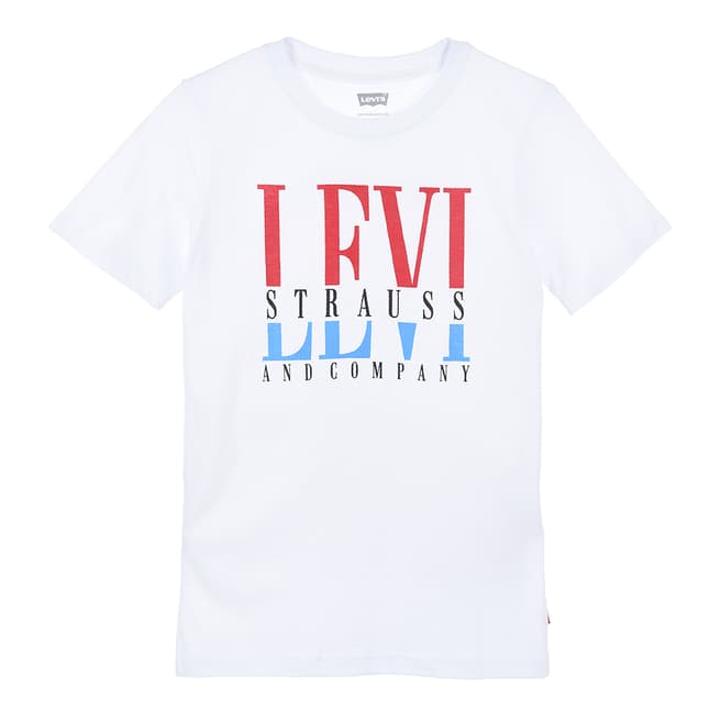 Levi's Boy Teen White Serif Split Graphic Tee