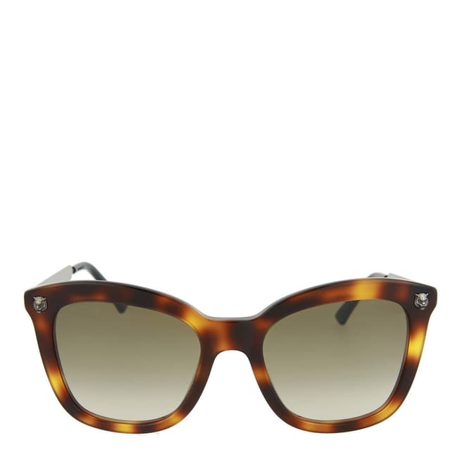 Gucci Women's Shiny/ Iridiscent/ Green/ Havana Gucci Sunglasses 52mm