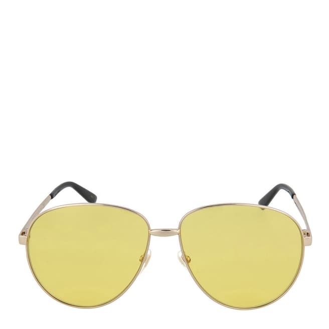 Gucci Unisex Gold/ Brown Gucci Sunglasses 61mm