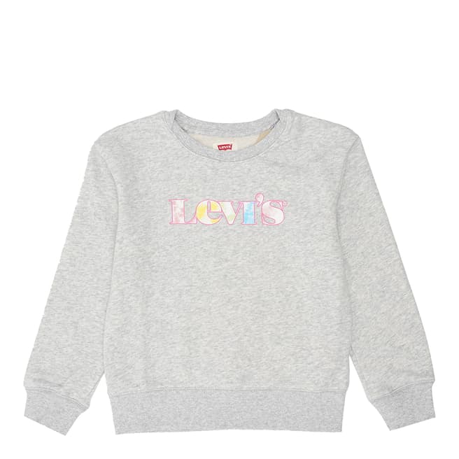 Levi's Girl Teen Grey Heather Graphic Logo Sweatshirt
