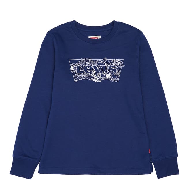 Levi's Boy Kid's Estate Blue Logo Sweatshirt