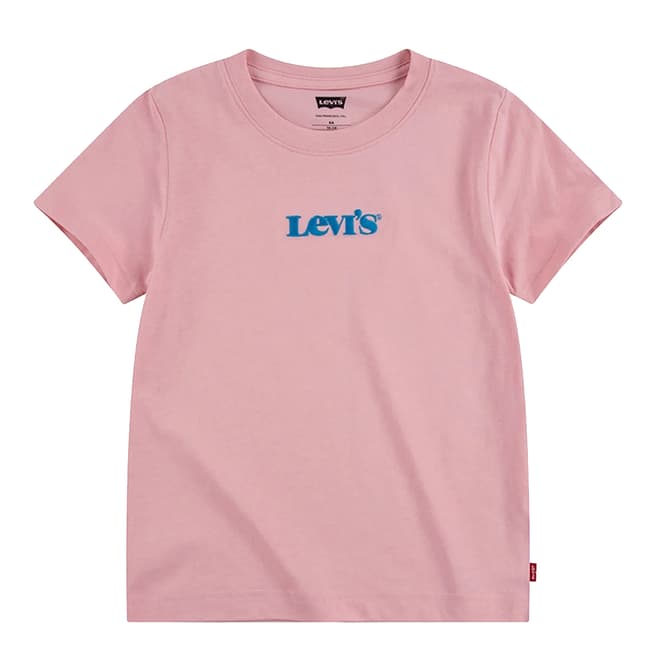 Levi's Girl Kid's Coral Blush Graphic Logo Tee