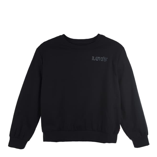 Levi's Girl Kid's Black Drop Shoulder Sweatshirt