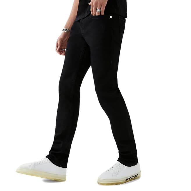 True Religion Black Rocco Skinny Stretch Jeans
