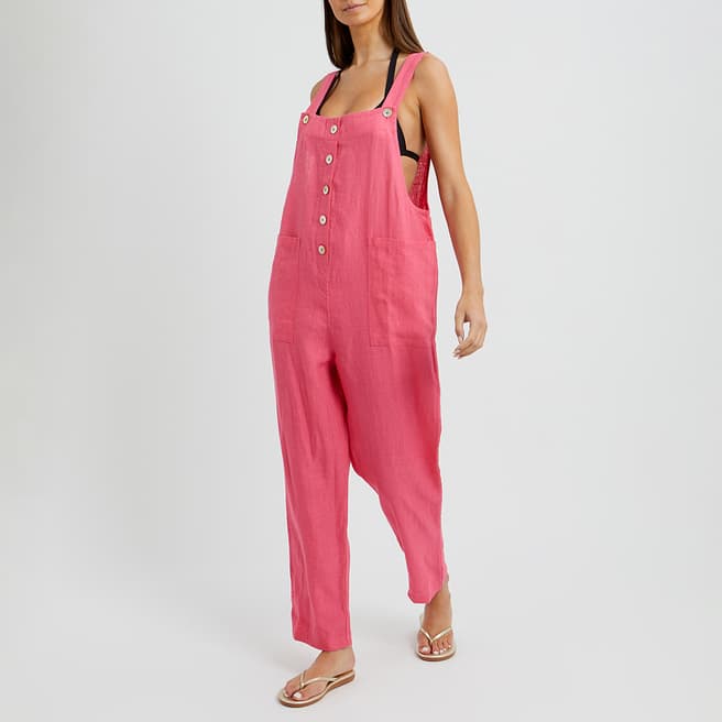 N°· Eleven Hot Pink Linen Jumpsuit