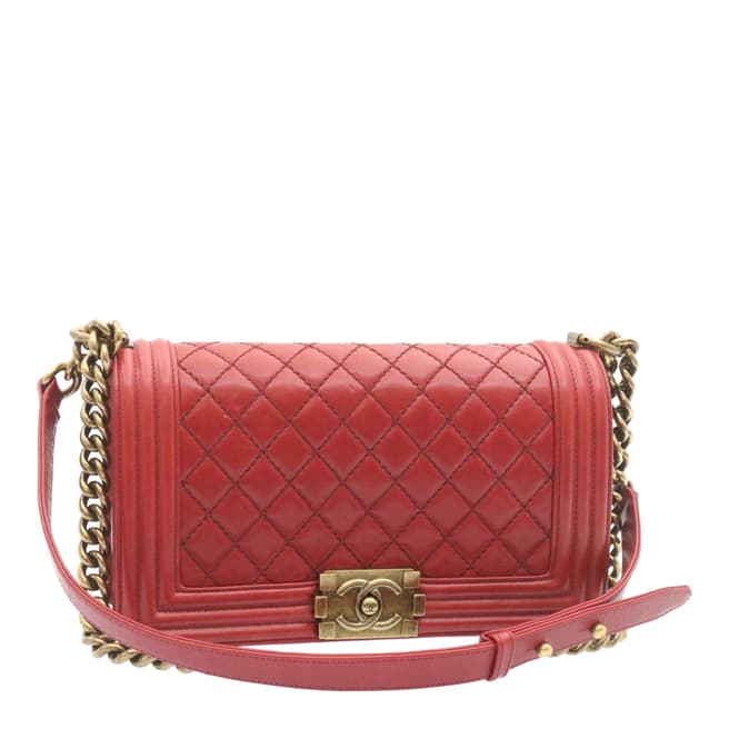 Vintage Chanel Red Chanel Shoulder Bag