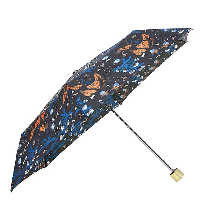 Radley Black Folk Floral Umbrella