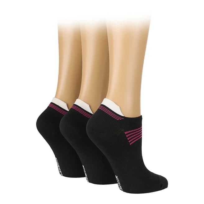 Glenmuir Black 3 Pack Sport Socks