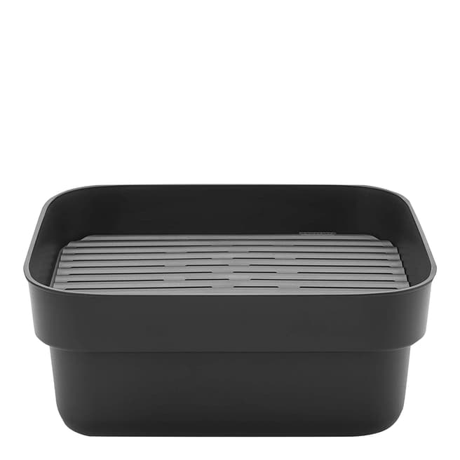 Brabantia Black SinkSide Washing Up Bowl with Drying Tray