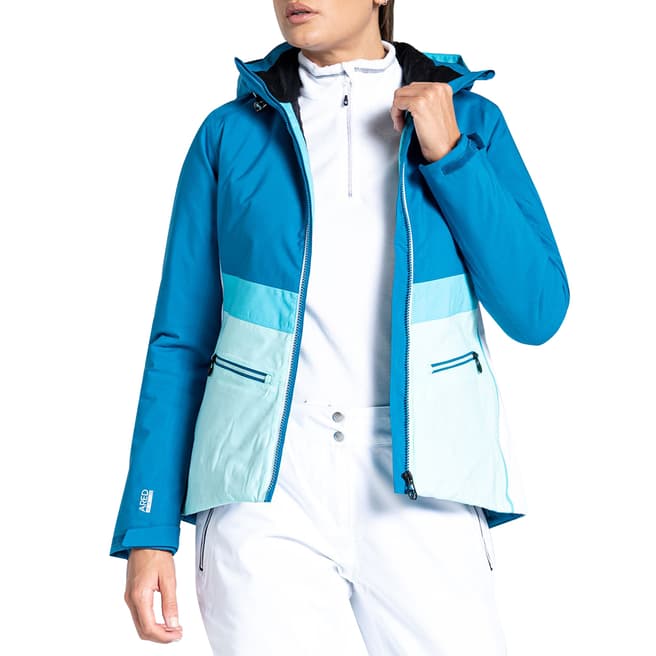 Dare2B Blue Waterproof Hooded Ski Jacket
