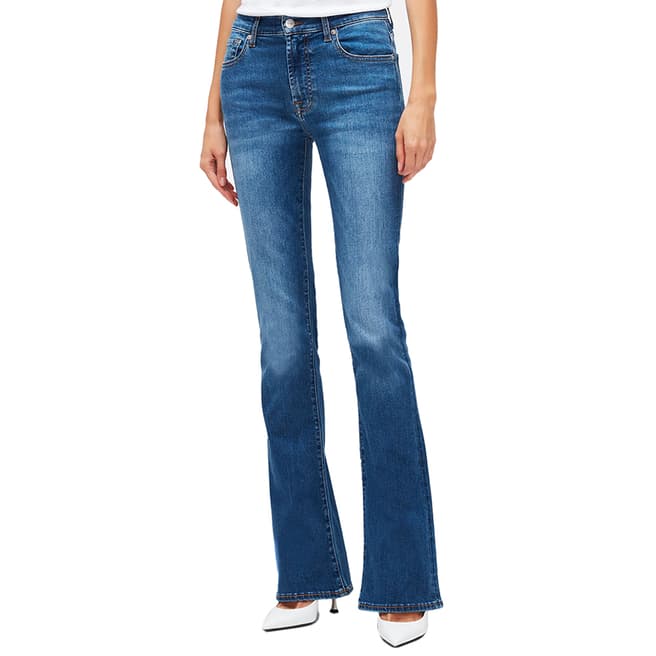7 For All Mankind Mid Blue Bootcut Stretch Jeans