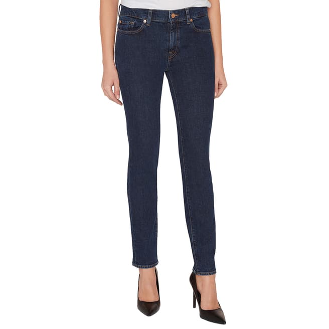 7 For All Mankind Dark Blue Roxanne Stretch Jeans