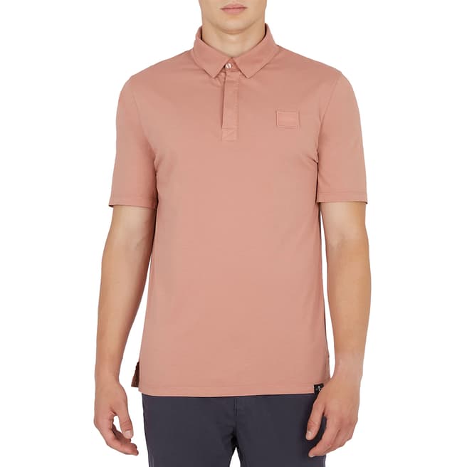 7 For All Mankind Pink Cotton Polo Shirt