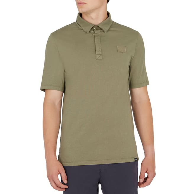 7 For All Mankind Green Cotton Polo Shirt