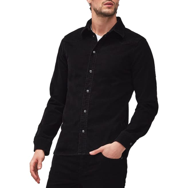 7 For All Mankind Black Western Cord Overshirt