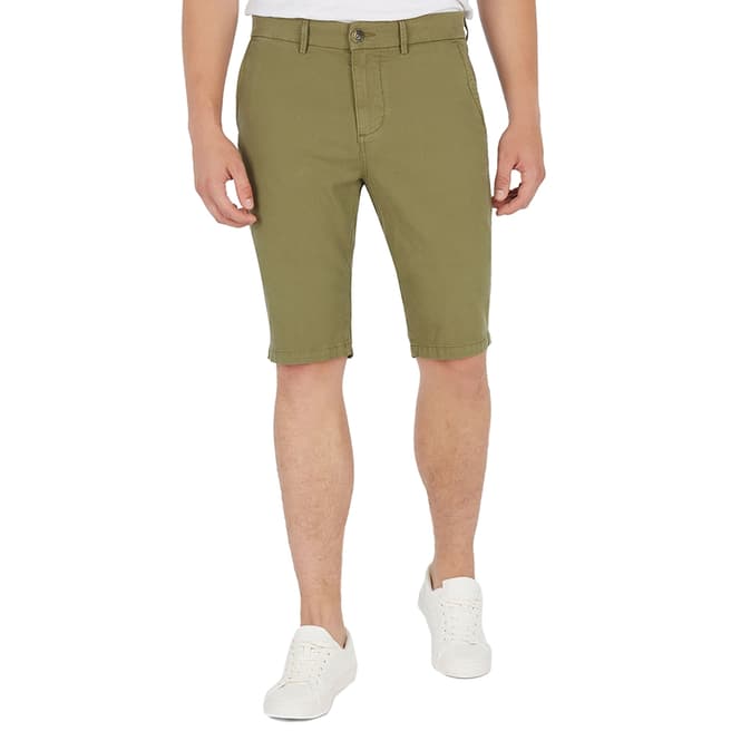 7 For All Mankind Green Slimmy Chino Shorts