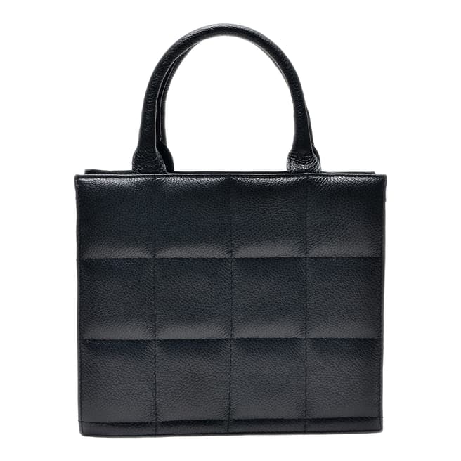 Sofia Cardoni Black Leather Quilted Handbag