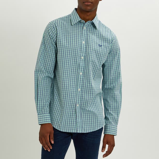 Crew Clothing Blue Classic Fit Tattersall Shirt 