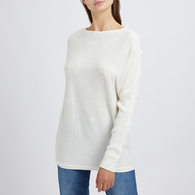 Crew Clothing Ivory Batwing Knitted Jumper