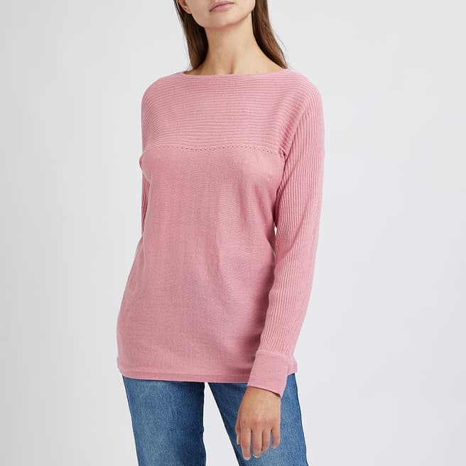 Crew Clothing Pink Batwing Knitted Jumper