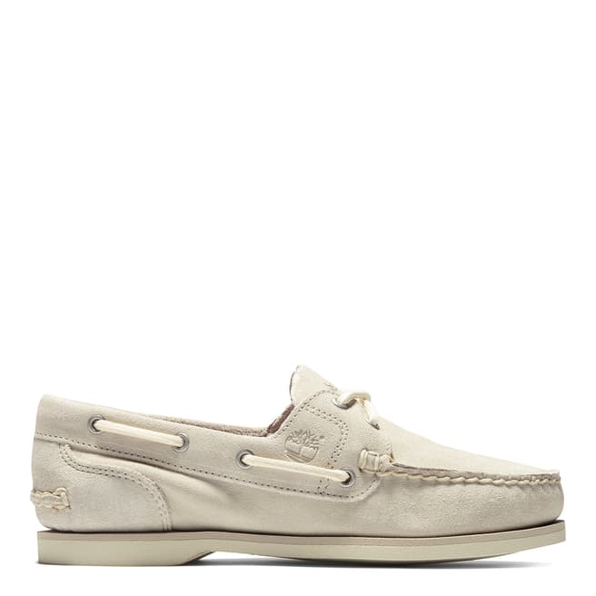 Timberland Beige Leather Classic Boat Shoes