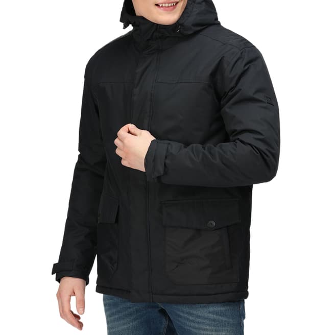 Regatta Black Waterproof Hooded Jacket
