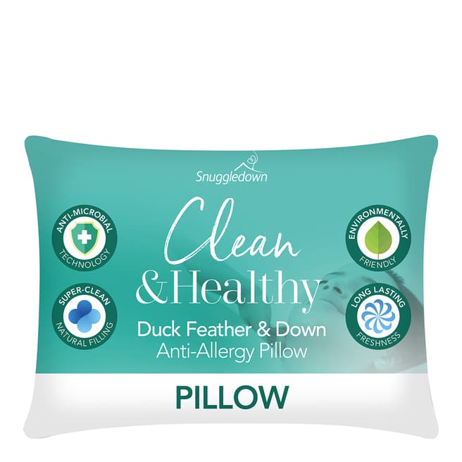Snuggledown Clean & Healthy Duck Feather and Down Pillow