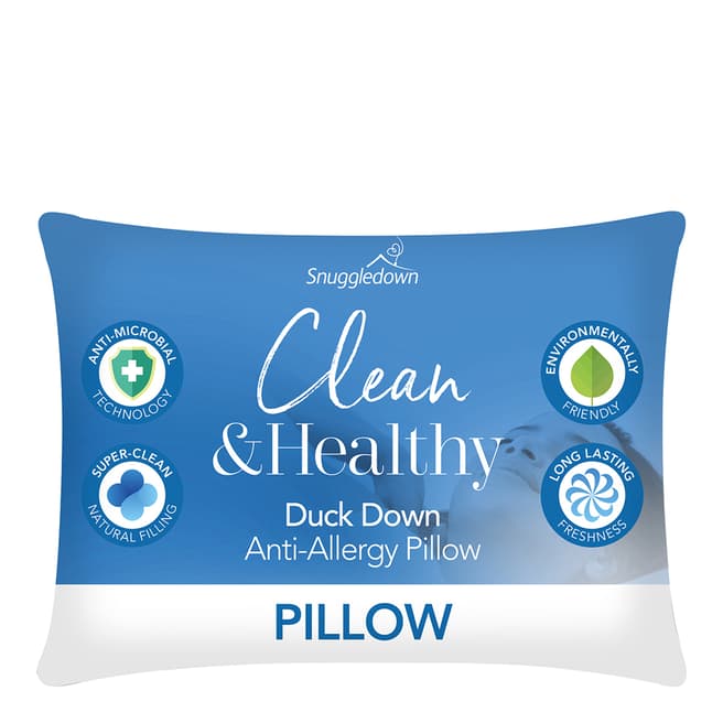 Snuggledown Clean & Healthy Duck Down Pair of Pillows