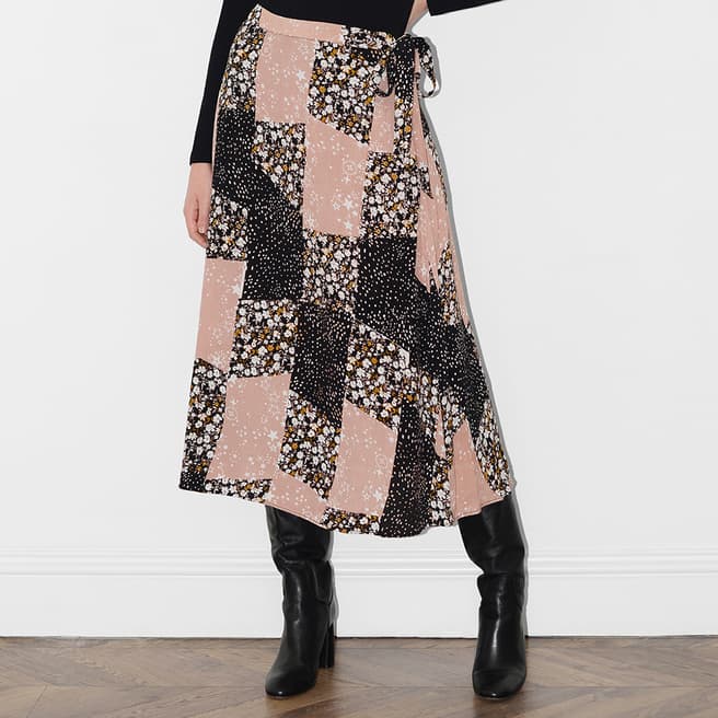 Great Plains Multi Patchwork Print Midi Skirt